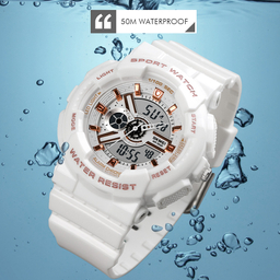 ساعت مچی عقربه ای اسکمی مدل 1689 رنگ سفید