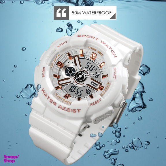 ساعت مچی عقربه ای اسکمی مدل 1689 رنگ سفید