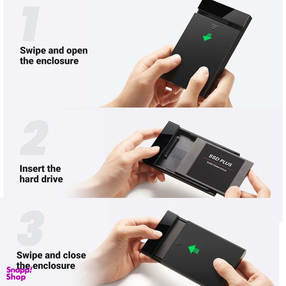 باکس هارد 2.5 اینچ Type-C 3.1 gen2 یوگرین US221