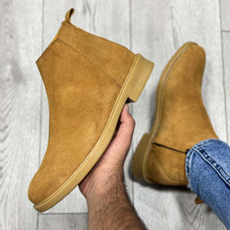 بوت چرم طبیعی مردانه مدل چلسی کد 953 رنگ عسلی