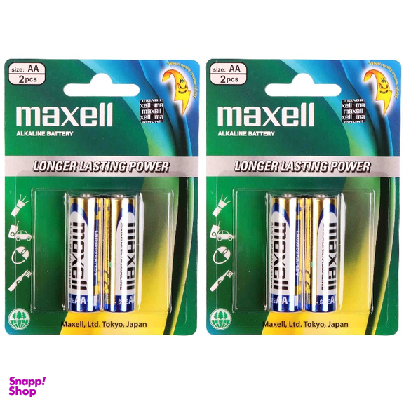 باتری قلمی مکسل مدل آلکالاین کد LR6GB2B بسته 4 عددی