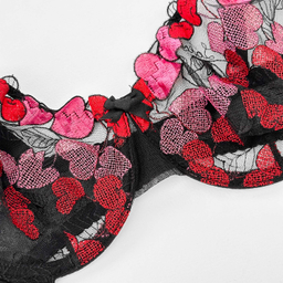 ست شورت و سوتین زنانه نوشه پوش کد 88807 رنگ مشکی قرمز