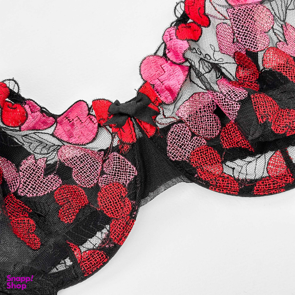 ست شورت و سوتین زنانه نوشه پوش کد 88807 رنگ مشکی قرمز