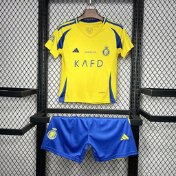 ست تیشرت و شلوارک ورزشی پسرانه مدل النصر عربستان Home 2025