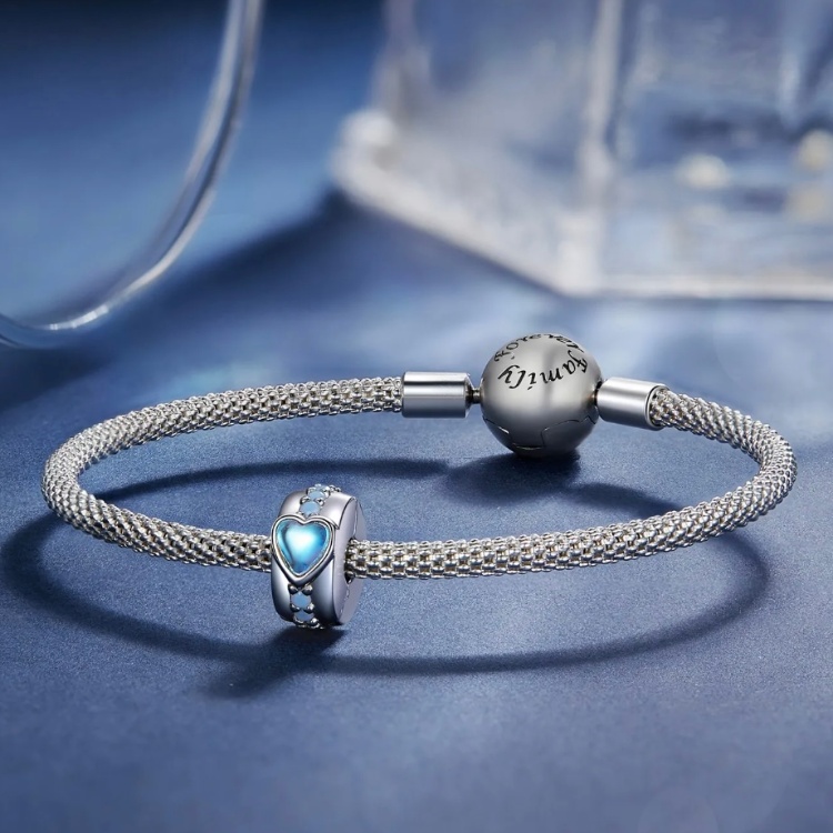 آویز نقره زنانه پاندورا طرح قلب کد 65261