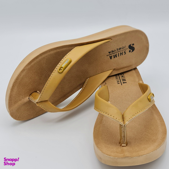 دمپایی زنانه شیما مدل جمیرا کد 073 رنگ خردلی