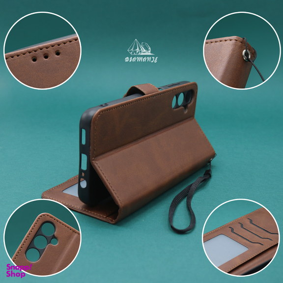 کیف کلاسوری دیامانته مدل Scusa Bk مناسب گوشی موبایل سامسونگ Galaxy A26 به همراه بند آویز