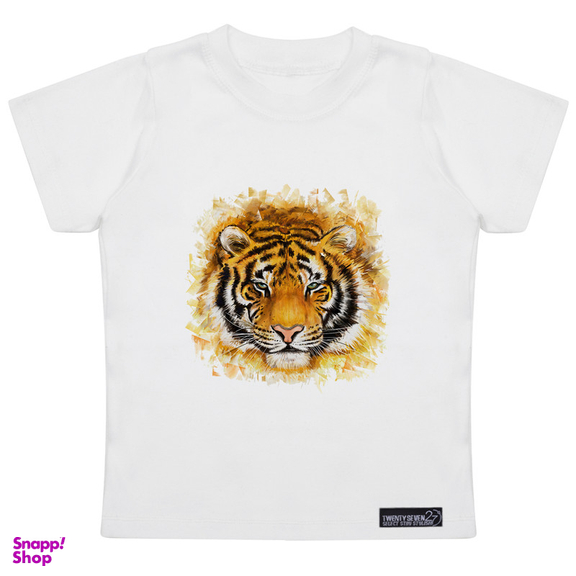 تی شرت آستین کوتاه دخترانه 27 مدل Bengal Tiger کد MH 918