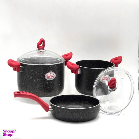 سرویس پخت و پز 5 پارچه زرساب مدل قلبی کد GH-6006