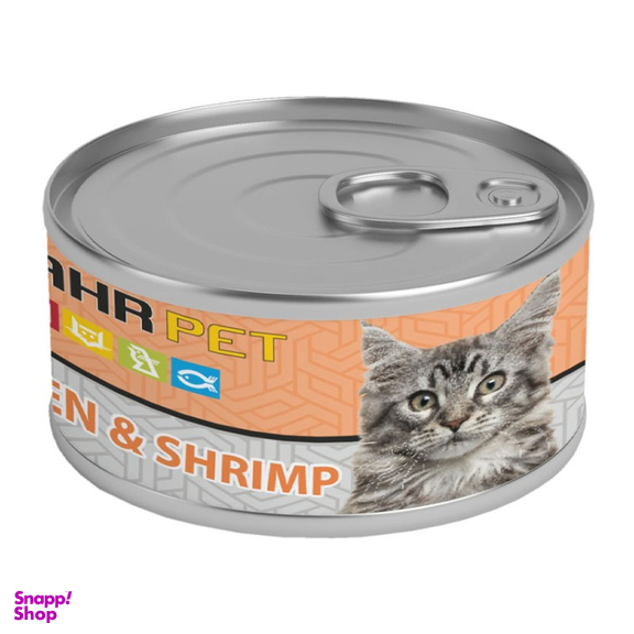 کنسرو نچرال گربه شهرپت مدل Chicken And Shrimp وزن 120 گرم