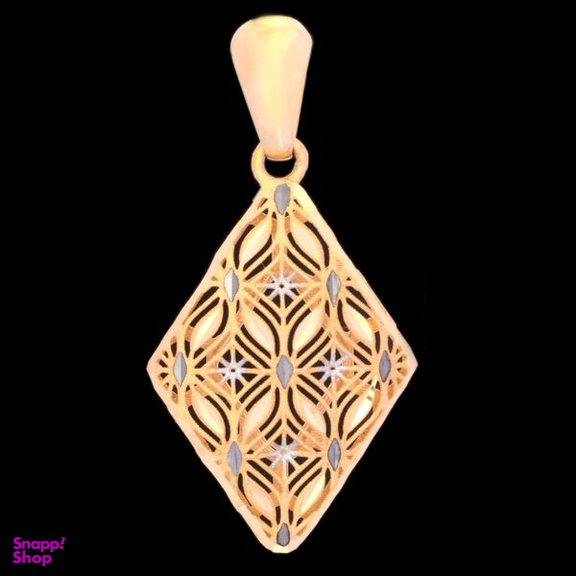 آویز گردنبند طلا 18 عیار زنانه طلای مستجابی مدل لوزی آوا کد 07