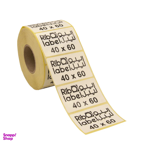 برچسب لیبل کاغذی 60 در 40 تک ردیفه رول 1000 تکه