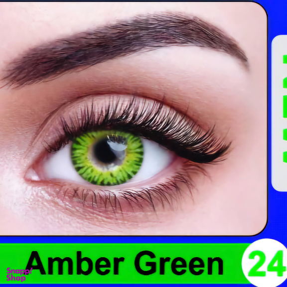 لنز چشم پرو نیو ویژن رنگ سبز آمبره شماره 24 به همراه جالنزی