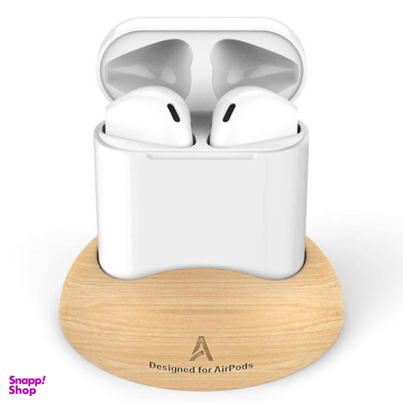 استند چوبی رومیزی ایرپاد آهااستایل مدل PT16 Stand مناسب Airpods 2nd Generation