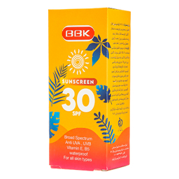 کرم ضد آفتاب بی رنگ ببک مدل SPF 30 حجم 50 میلی لیتر