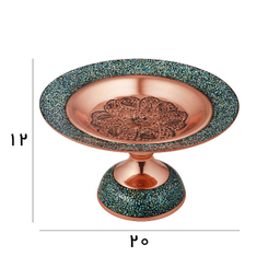 شیرینی خوری مسی مدل فیروزه کد 277 سایز 20