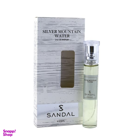 عطر جیبی مردانه صندل مدل سیلور واتر حجم 25 میلی لیتر