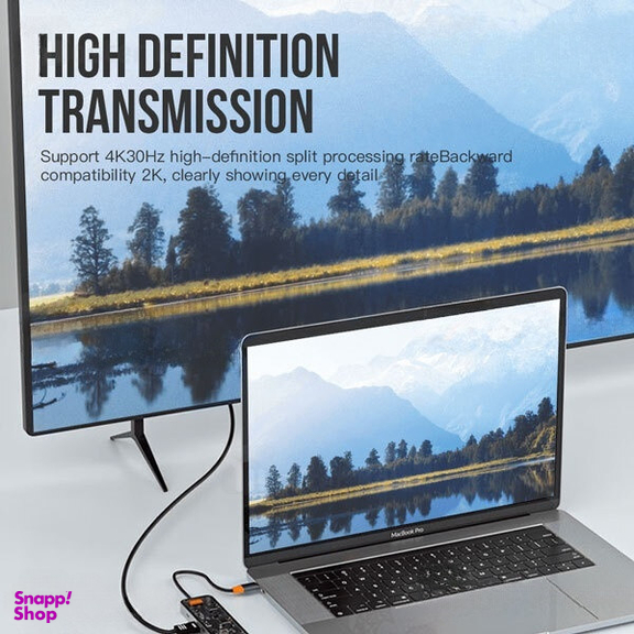 هاب 8 پورت USB-C بیوا مدل HUB-03