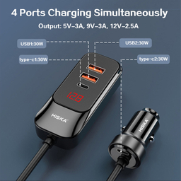 شارژر فندکی هیسکا مدل HCC-327 120W