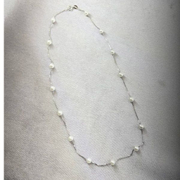 گردنبند نقره زنانه مدل مروارید کد 900108