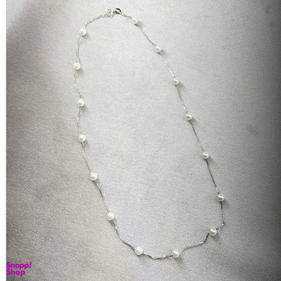 گردنبند نقره زنانه مدل مروارید کد 900108