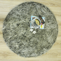 فرش ماشینی شاران هوم طرح خز پرز بلند فانتزی مدل اسفنج دار