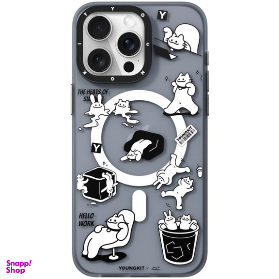 کاور گوشی موبایل یانگ کیت مدل Rabbit and Cat Magsafe مناسب اپل iPhone 13/14