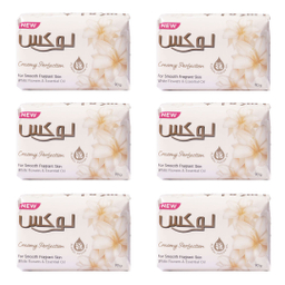 صابون گل های سفيد لوکس مدل Creamy Perfection وزن ۹۰ گرم بسته 6 عددی