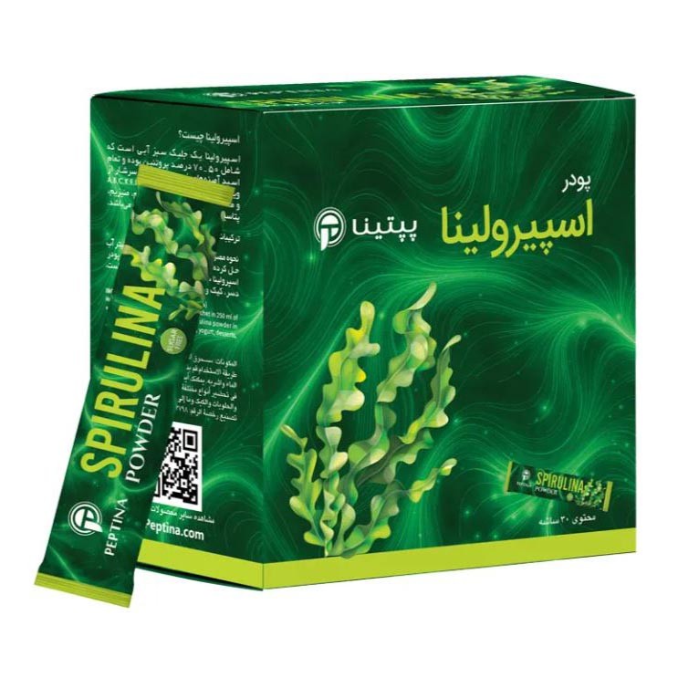 پودر اسپیرولینا سبز پپتینا بسته 30 عددی