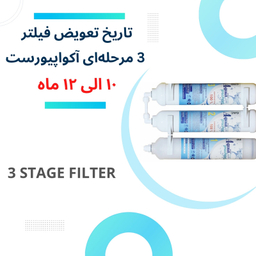 فیلتر دستگاه تصفیه آب آکوا پیورست مدل INLINE 303 NEW مجموعه 3 عددی