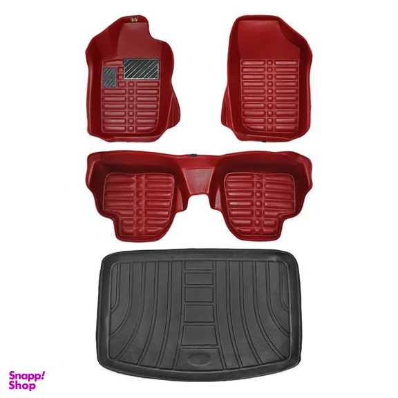 کفپوش پنج بعدی خودرو پانیذ مدل EVA مناسب پژو 207 به همراه کفپوش صندوق