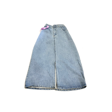 دامن جین زنانه رنگ آبی کمرنگ کد 56