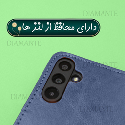کیف کلاسوری دیامانته مدل Kiif_Bk مناسب گوشی موبایل سامسونگ Galaxy A16 به همراه بند آویز
