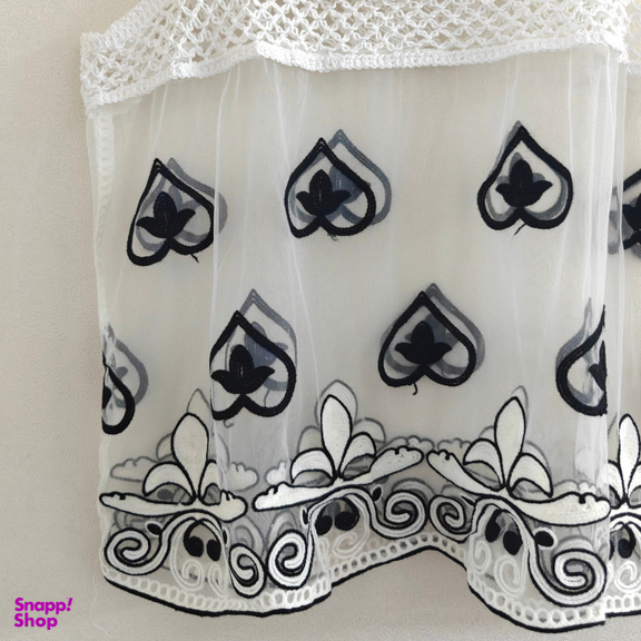 تاپ زنانه مدل دانتل نیو کد 101 رنگ سفید