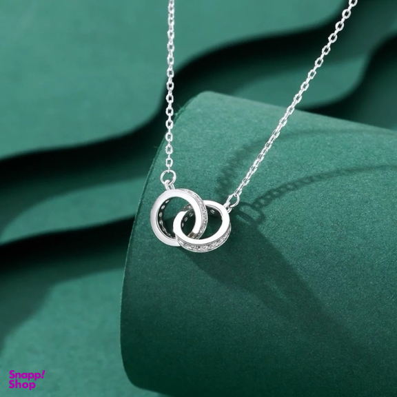 گردنبند نقره زنانه مدل دو حلقه