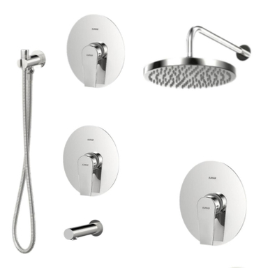 ست شیرآلات کسری مدل فیدل توکار مجموعه 6 عددی