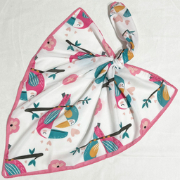 مینی اسکارف دخترانه طرح پرنده کارتونی کد 1035