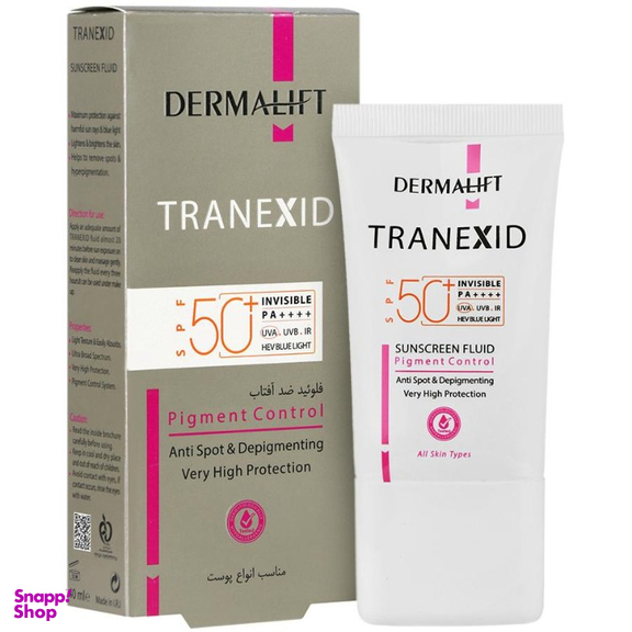 ترنکسید فلوئید ضد آفتاب درمالیفت حاوی مواد روشن کننده spf50 حجم 40 میلی لیتر