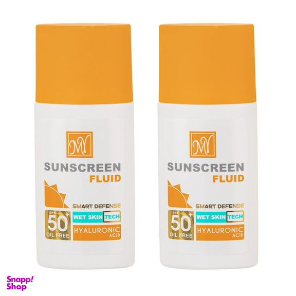 فلوئید ضد آفتاب بی رنگ مای SPF50 مدل Hyaluronic Acid مناسب انواع پوست حجم 50 میلی لیتر مجموعه 2 عددی