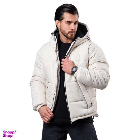 کاپشن مردانه مدل باکسی کد 2 رنگ استخوانی