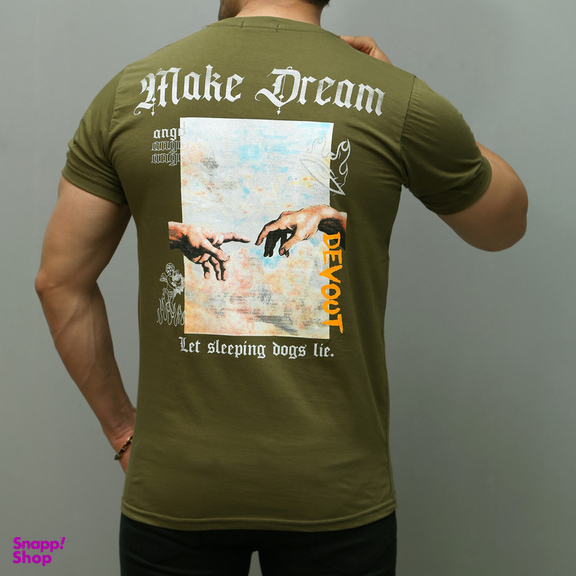 تیشرت آستین کوتاه مردانه سارزی مدل dream_s.b.z رنگ سبز