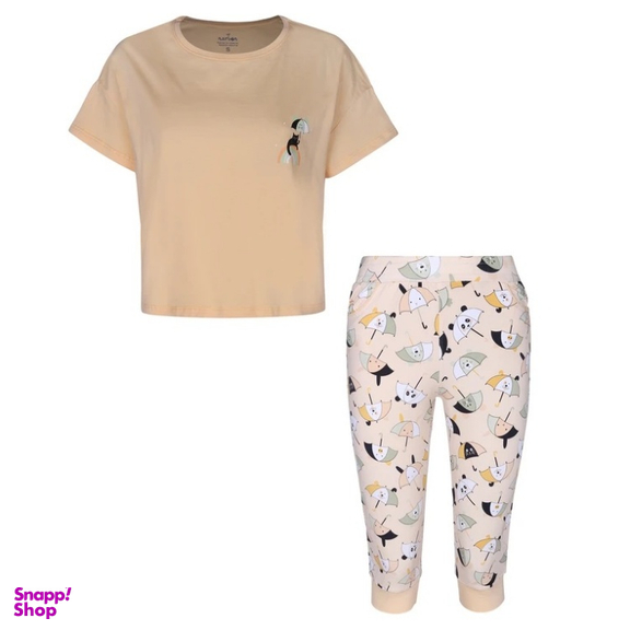 ست تیشرت و شلوارک راحتی زنانه ناربن مدل GD-o-19859621