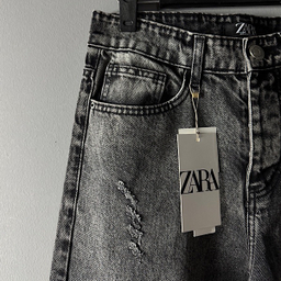 شلوار مام فیت مردانه طرح ZARA کد 1662 رنگ ذغالی