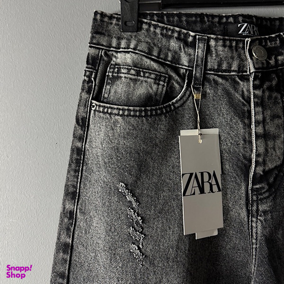 شلوار مام فیت مردانه طرح ZARA کد 1662 رنگ ذغالی
