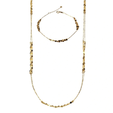 نیم ست طلا 18 عیار زنانه مدل بورژوآ