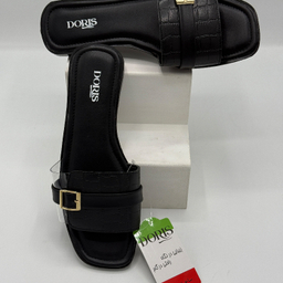 صندل زنانه دوریس مدل رایا طلقی کد 02 رنگ مشکی