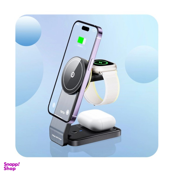 استند شارژر بی سیم چند کاره توتو مدل CW-1-W