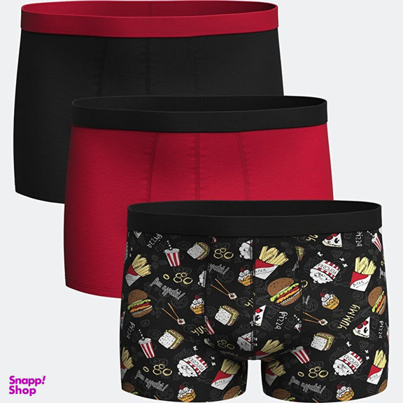 شورت پادار مردانه ال سی وایکیکی مدل W45848Z8 بسته 3 عددی