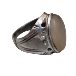 انگشتر نقره مردانه مدل عقیق زرد کهنه کد 1