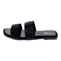 صندل زنانه دوریس مدل آسمان دو بند رنگ مشکی